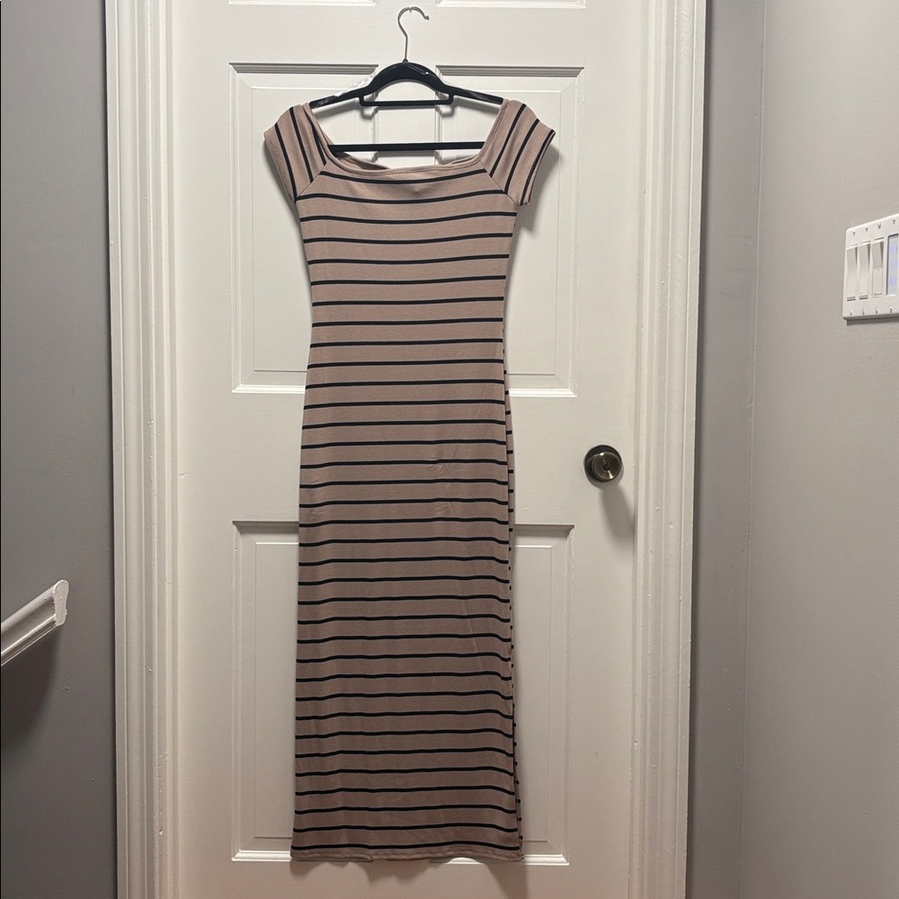 See You Monday Black Striped Top